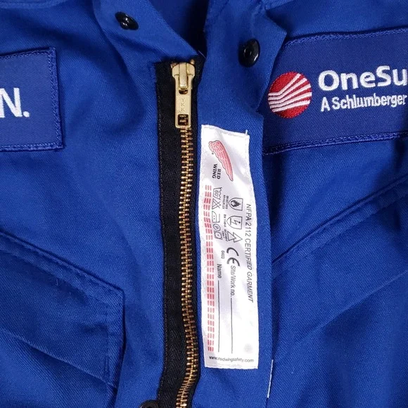 Red Wing FR Coveralls Men 36S Blue Reflective OneSubsea Workwear Flame Resistant - Picture 6 of 12